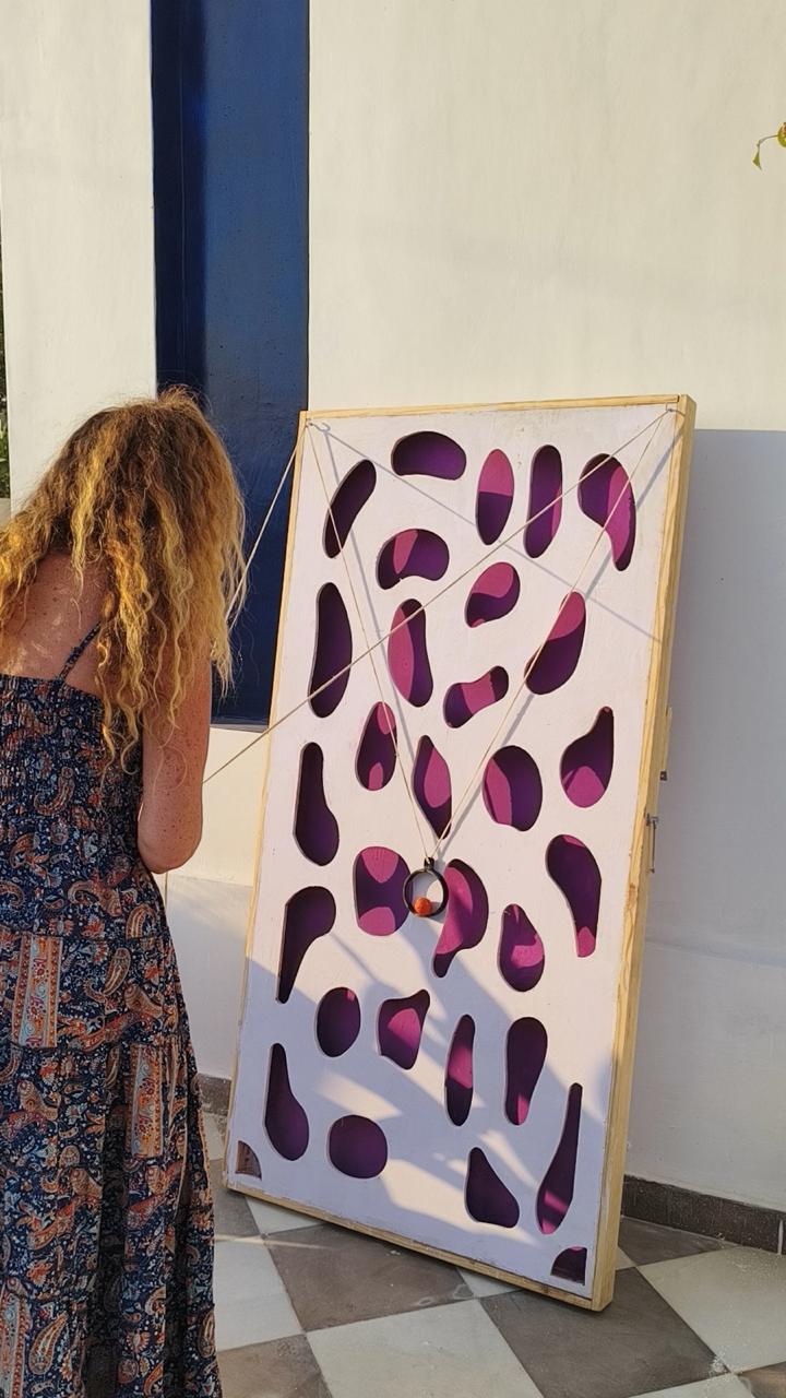 Wooden Wall Ball Maze Game